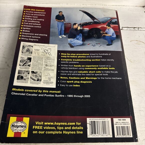 Chevrolet Cavalier Pontiac Sunfire 1995-2004 Haynes Repair Manual 38016 - Picture 4 of 4